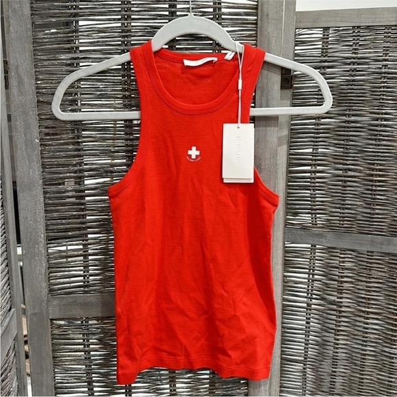 NWT Helmut Lang Lifeguard Tank Top Fiery Red - Picture 1 of 6